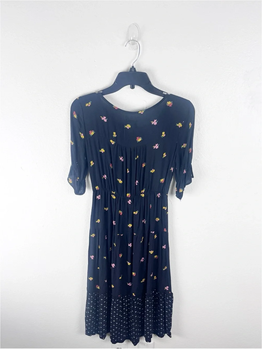 OLD NAVY Black Floral Mixed Prints Girls Dress Size Large